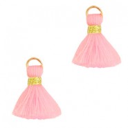 Ibiza style Tassel 1.5cm Gold-pink